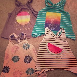 Size 2T Toddler girls summer tank tops